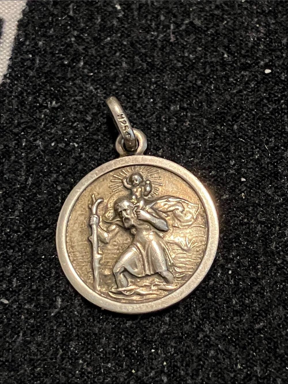 German Silver God Protect You Pendant - Gott Schutze Dich
